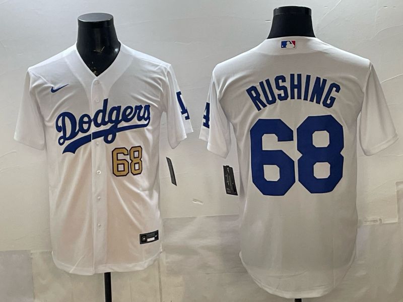 Men Los Angeles Dodgers #68 Rushing White Game 2026 Nike MLB Jersey 002->los angeles dodgers->MLB Jersey
